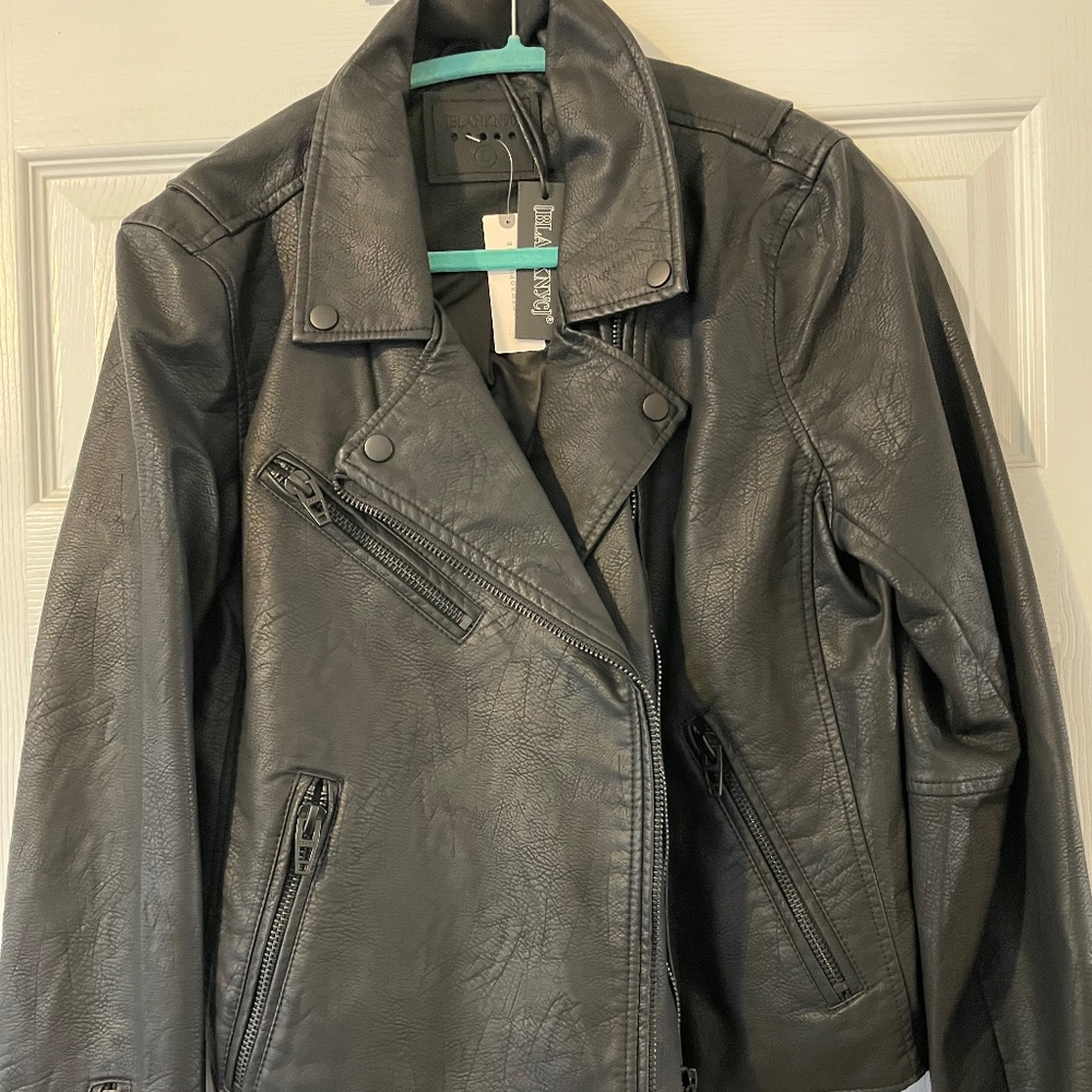 Anthropologie black pleather jacket
